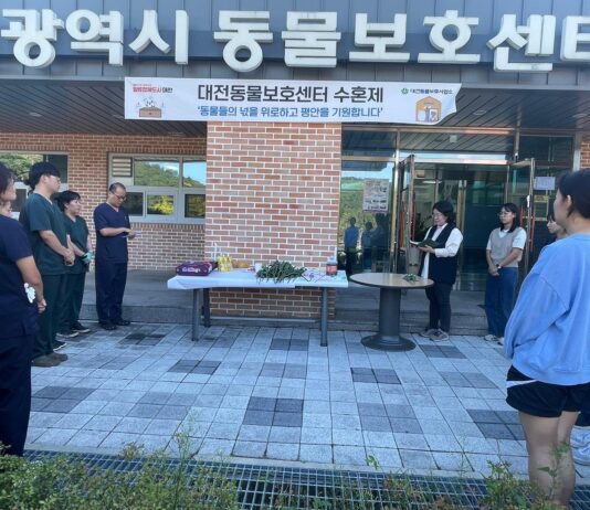 대전동물보호사업소, 유기동물 넋 기리는 수혼제 개최