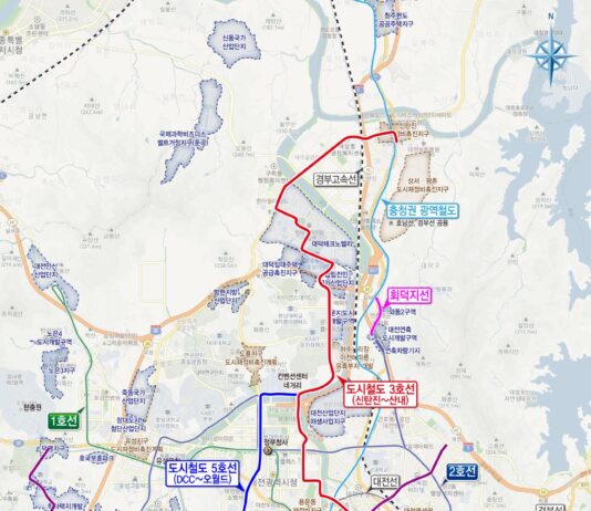 대전시 도시철도망 3․4․5호선 포함 63.43km 노선 공개